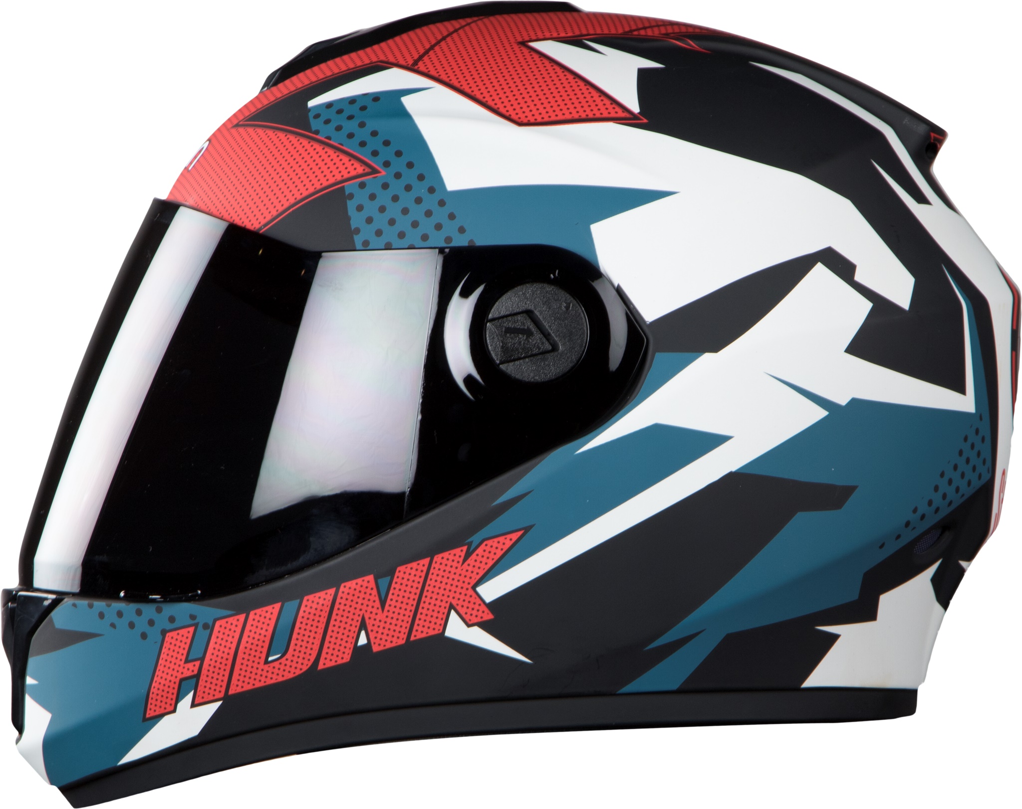 Steelbird HI-GN Men Vision Decal Hunk Glossy Black/Blue ( Fitted With Clear Visor Extra Smoke Visor Free)